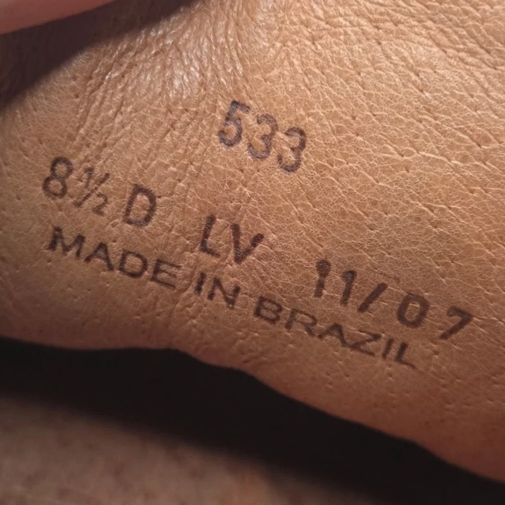 Nunn Bush Brown Leather Slip On Loafers Mens‎ 8.5 D Comfort Gel 533 Brazil